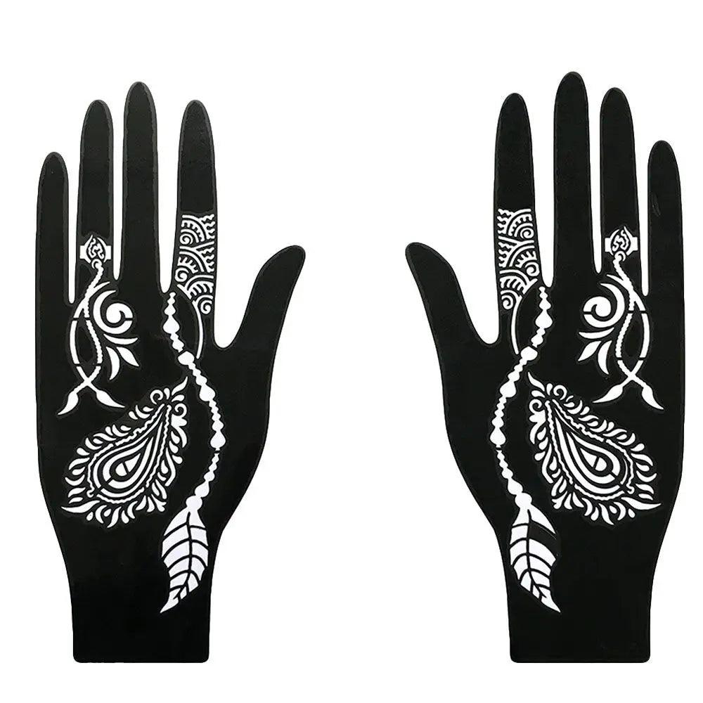 Cool Wedding Tool Hand Foot Temporary Tattoo Body Art Sticker Henna Stencil Tattoo Stencil Template