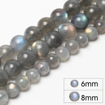 6/8mm AAA Natural Stone Beads Tourmaline Amazonite Emerald Labradorite Beads for Jewelry Making Handmade DIY Bracelet Accessory