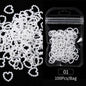 1Bag Mix Colorful Jelly Clear Ribbon Bowknot Nail Charms Heart Pearls Flower Flat-back Gems Parts Nail Art Manicure Decorations