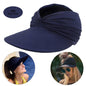 Cap Beach sun hat women big head 56-65 size spring summer new hollow top hat 50+ sun hat girls high elastic outdoor sports hats