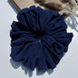 Big Size Chiffon Scrunchies For Muslim Women Custom Elastic Volumizing Oversized Neat stitching Malaysian Bunch Hair Tie