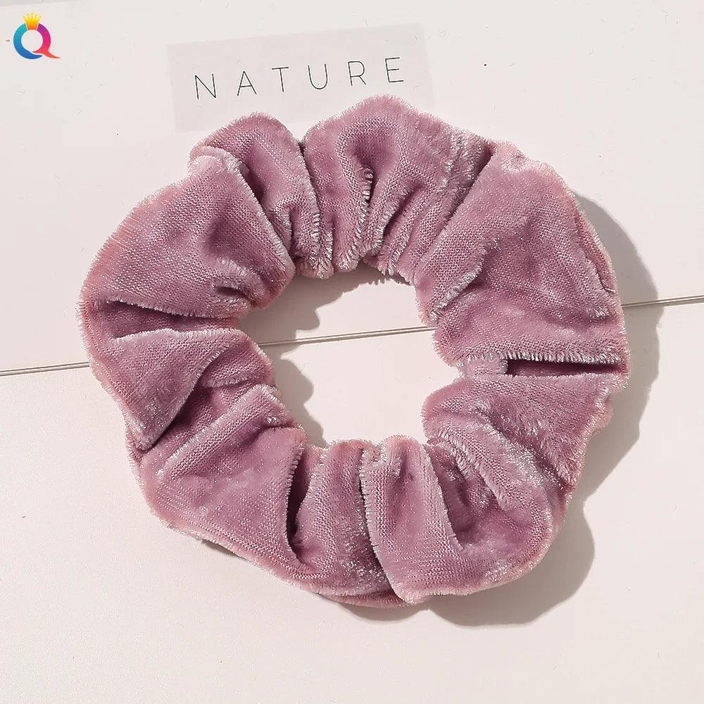 Winter Warm Soft Hair Scrunchies for Women Girls Cute Velvet Elastic Hair Band Multicolor Rubber Band Hair Loop Hair Accessories