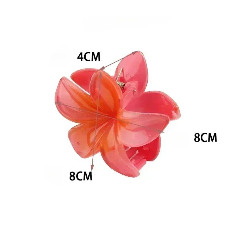 2Pcs Fashion Flower Hair Claw Clip Women Girls Shark Hair Claws Hairpin Barrettes Beach Ponytail Crab Clip Hair Accessories