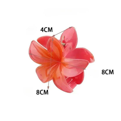 2Pcs Fashion Flower Hair Claw Clip Women Girls Shark Hair Claws Hairpin Barrettes Beach Ponytail Crab Clip Hair Accessories