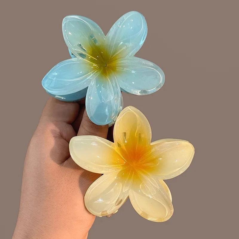 Hawaiian Flower Hair Claw Clips Large Claw for Thick/Thin Hairpins for Women Girls Barrettes Beach Summer Hair Accessories Gifts