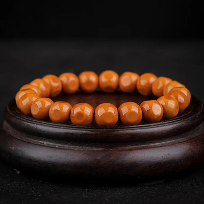 Wild Straight Cut Monkey Bracelet Men's Carving Jingbaleng Hexagonal Old Light Bead Crafts Shark Dorsal Disk Playing Buddha