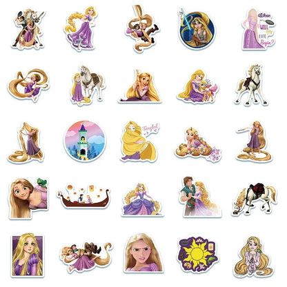 10/30/50Pcs/Set Disney Cartoon Tangled Anime Stickers Movie Rapunzel Decal Kid Toy Laptop Phone Scrapbook Luggage DIY Sticker