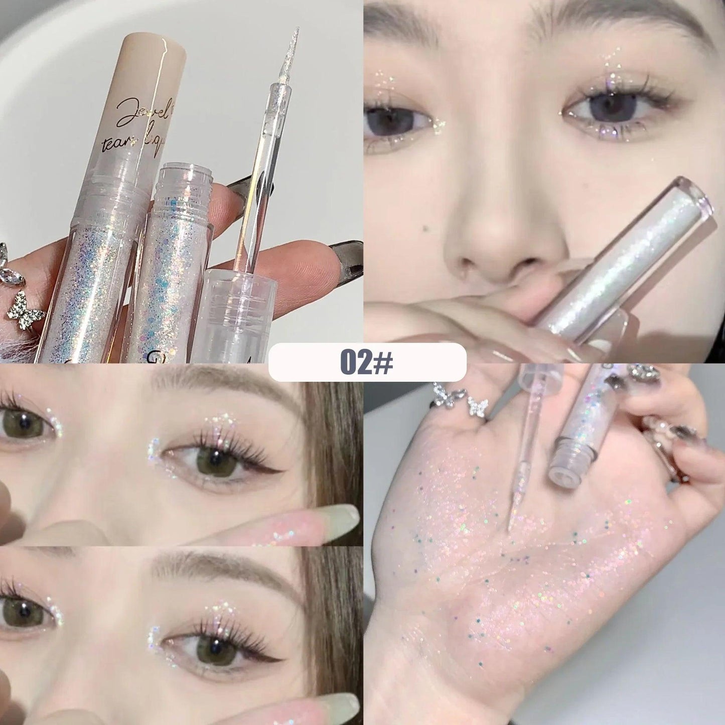 Gem Tear Liquid Eye Shadow Broken Diamond Sequins Eyeliner Pearlescent Fine Flash Silkworm Brightening Highlight Eyeshadow Stick