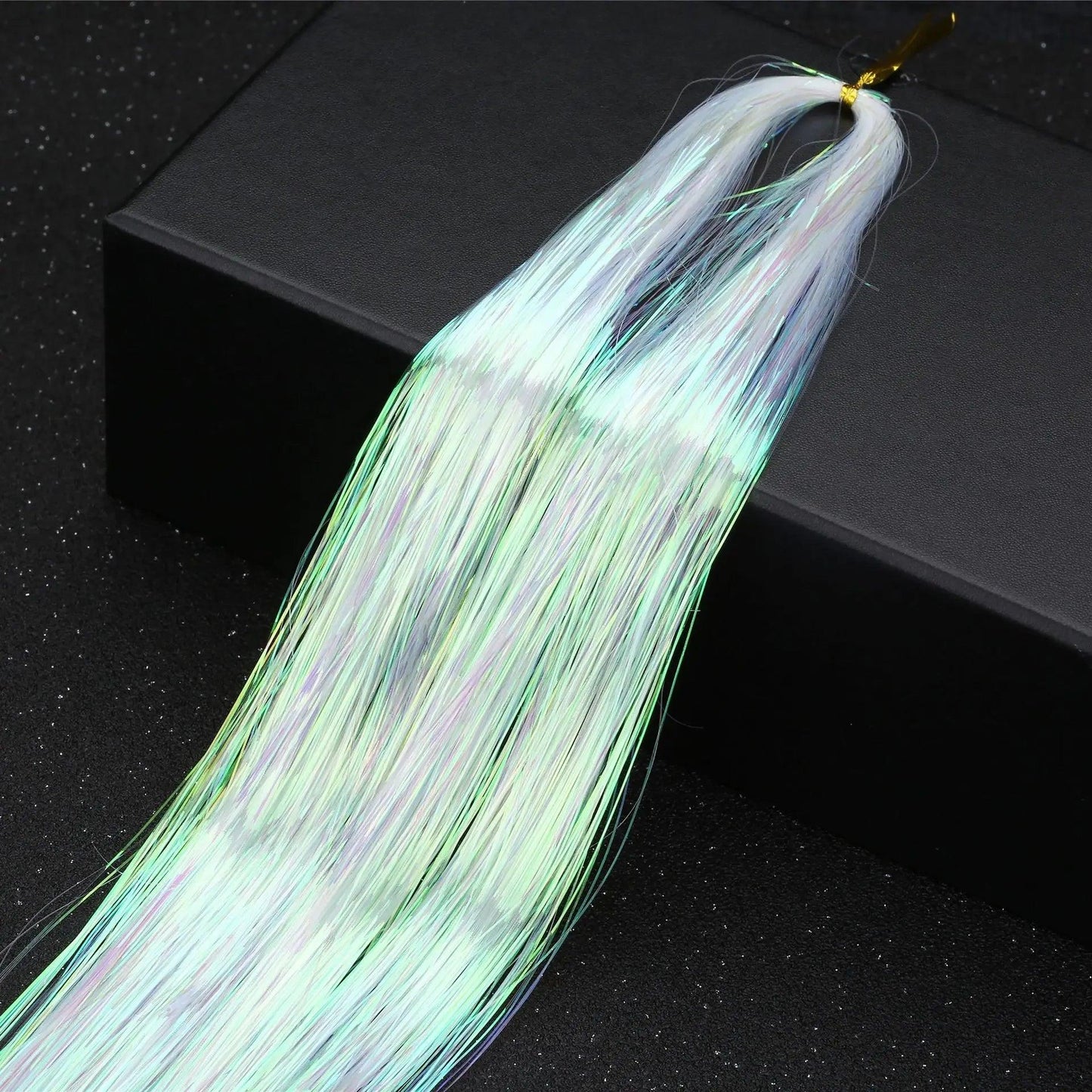 93cm Colorful Bling Hair Extension Accessories Laser Gold Shiny Metallic Wire Hair Extensions DIY Retro Hip-hop Hair Braid Tool