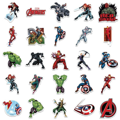 10/30/50/100pcs Disney Marvel The Avengers Superhero Stickers Decals Laptop Motorcycle Phone Car Waterproof Sticker Kids Toy