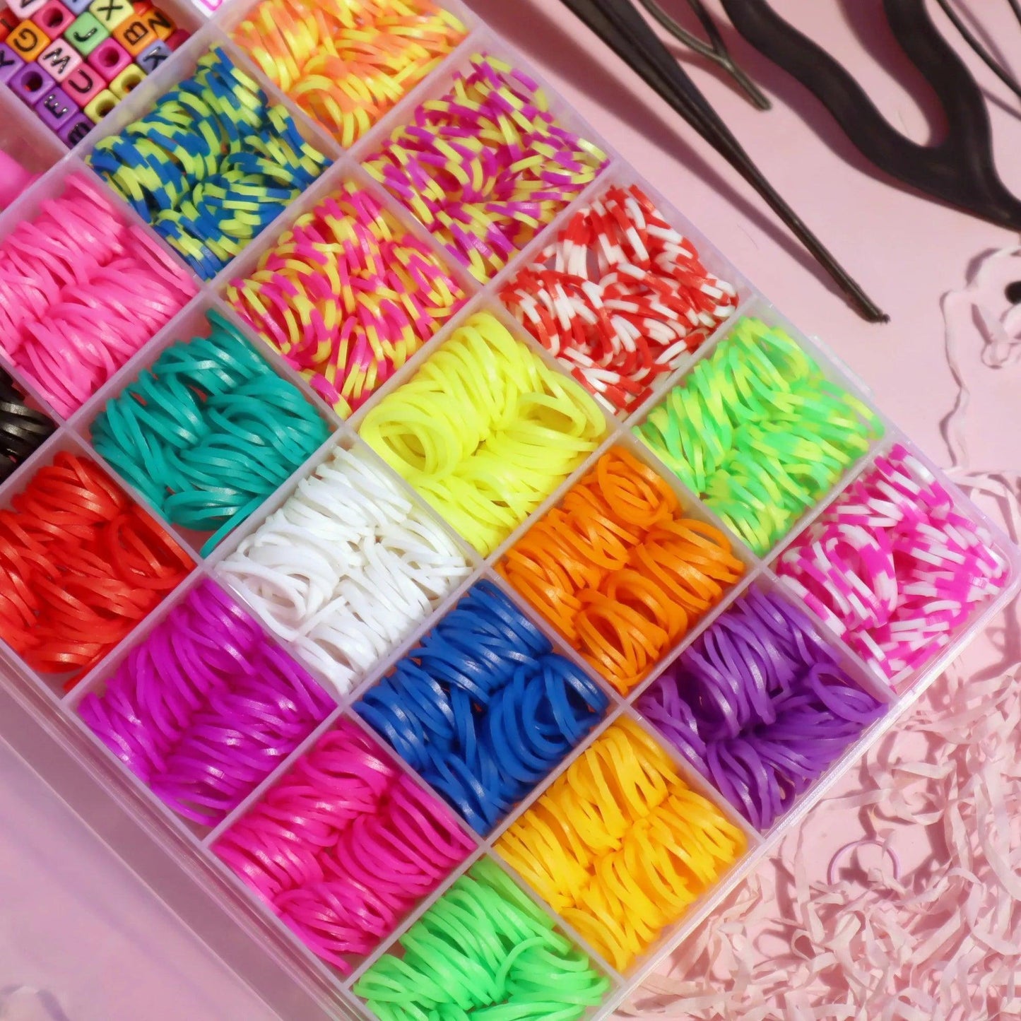 Silica Gel Disposable Rubber Bands Scrunchie Girls Elastic Rubber Band DIY Bracelet Toy Hairties Hair Accessories Tool With Box