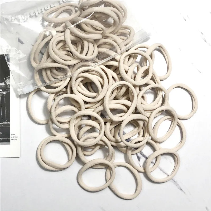 20/50PCS/Set Hair Bands for Women Girl Basic Hair Rubber Ties Ropes 4cm Simple Elastic Headband Hair Accessories Ponytail Holder