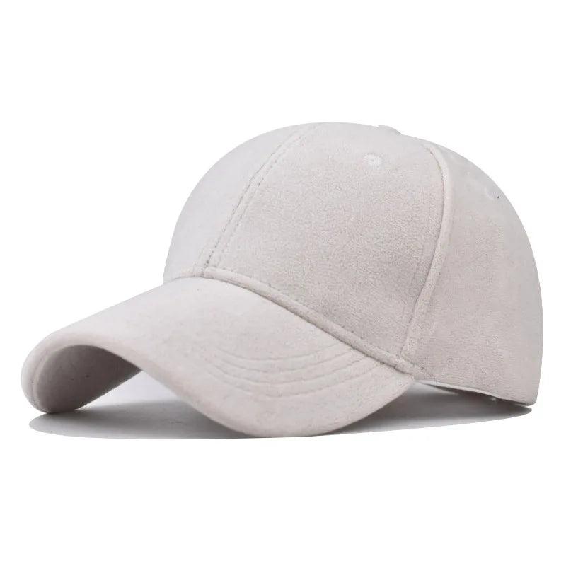 Solid Suede Retro Baseball Caps For Men Women Spring Autumn Street Snapback Hip Hop Hat Adjustable Faux Fur Sunscreen Visor Cap