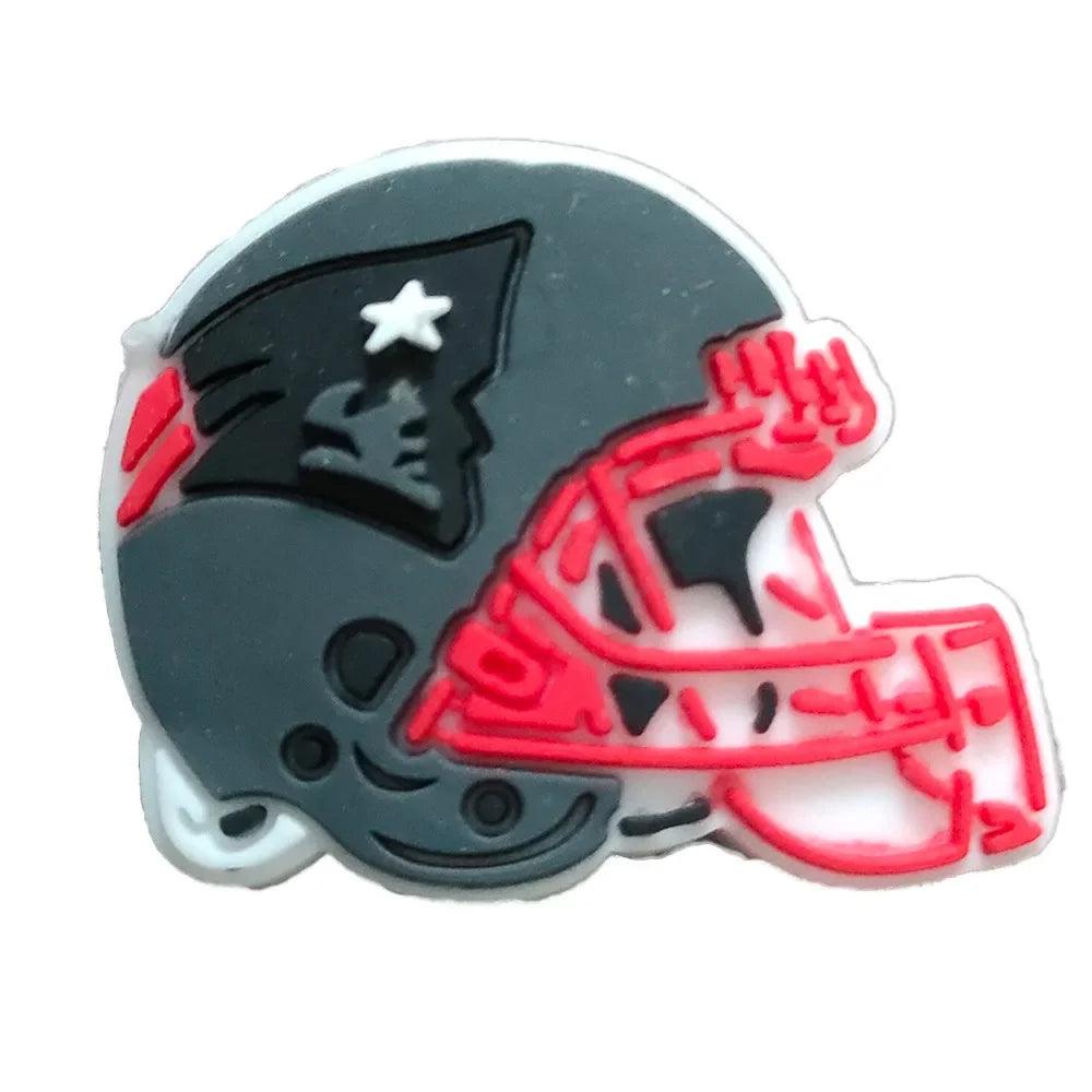 Rugby Team Helmet Nfl Collection Shoe Charms DIY Shoe Decorations Accessories Decorations Sandal Decorate for Crocs Kids Gift