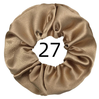 5/1pc Accessoires Women Girls Silky Satin Hair Scrunchies Solid Stretch Elastic Simple Elegant Rubber Band Ponytail Tie low cost