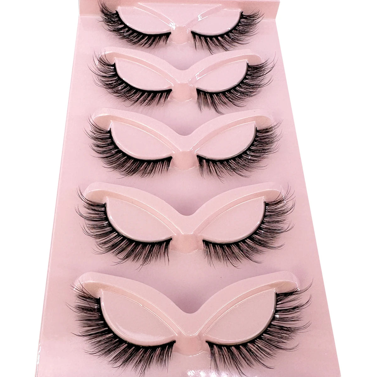 New Cat Eye Lashes Mink Eyelashes 3D Curl Winged Natural Realistic Messy End Eye Elongated Thick False Eyelashes Soft Fake Lashe