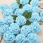 25pcs Artificial Flowers, Fake Flowers Roses  W/stem For DIY Wedding Bouquets Centerpieces Arrangements Party Home Decorations