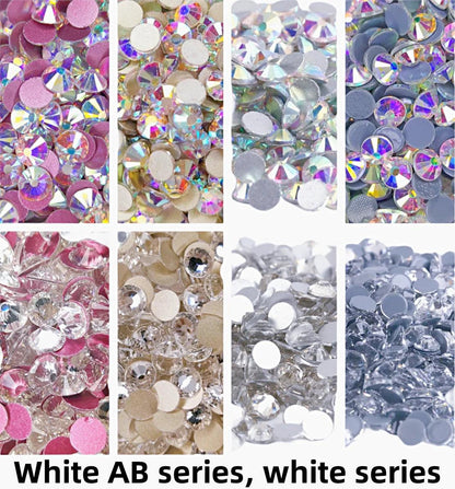 Super Quality Glitter Gems SS3-SS50 Flatback Stones Clear Crystal Non Hotfix Rhinestones Nail Art Decoration Rhinestones