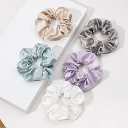 100% Pure Mulberry Silk Large Scrunchies Rubber Bands Hair Ties Gum Elastics Ponytail Holders for Women Girls 19 Momme 3.5CM