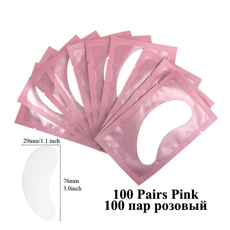 100pairs eye patches eyelash extension under eyelashes fake lashes stickers lash extension supplies patches for building eyelid