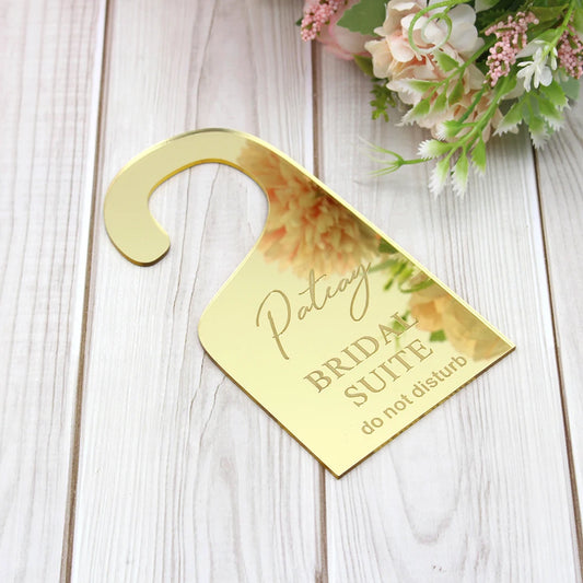 1Pcs Personalized Wedding Do Not Disturb Door Hangers Bridal Suite Hanging Door Sign Customized Bride Name Party Acrylic Decorat