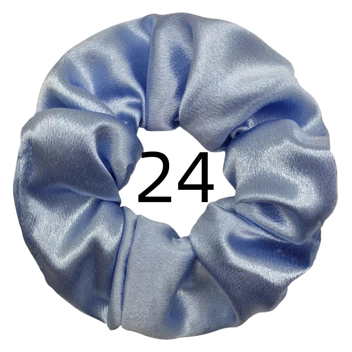 5/1pc Accessoires Women Girls Silky Satin Hair Scrunchies Solid Stretch Elastic Simple Elegant Rubber Band Ponytail Tie low cost