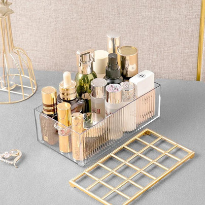 18-grids Luxury Lipstick Storage Box Transparent Portable Makeup Holder Plastic High-capacity Cosmetics Case Desktop Organizer