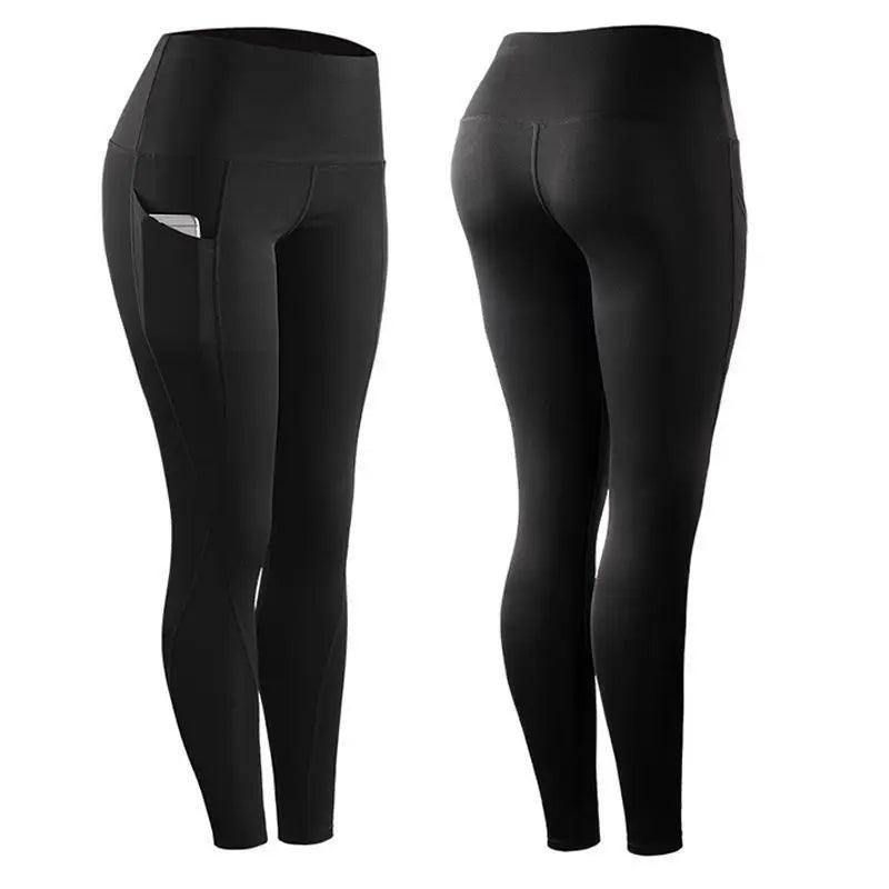 High Waist Push Up Leggins Fitness Tights Pocket Workout Leggings Women Black Sports Mujer Activewear Gym Clothing Free Shipping