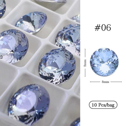 1Bag 3D Heart Nail Rhinestones Water ripple flat bottom love Charms Crystal Nail Art Decorations Gem Kawaii Resin Nails Gems