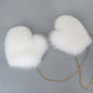 2024 New Brand Girl Fashion Luxury Real Fox Fur Glove Winter Women Natural Real Fox Fur Gloves Warm 100% Genuine Fox Fur Mittens