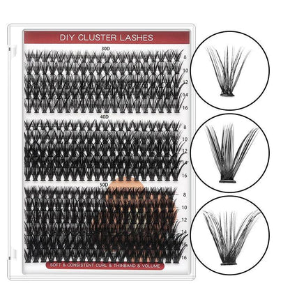 30D Mixed Tray Individual Lashes 3D Russia Volume Eye Lashes Soft Natural Brown Lashes Mink Lash Cluster False Eyelash Extension