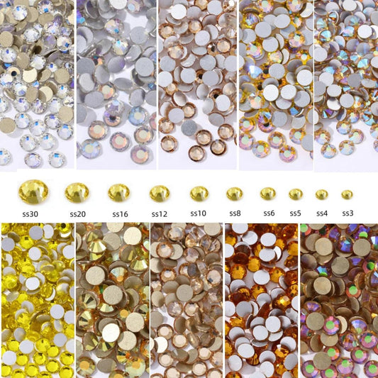 New Glitter Crystal Non Hotfix Rhinestones Стразы Strass Nails Crystals 네일파츠 For Vestidos Nail Charms Nail Art Dres