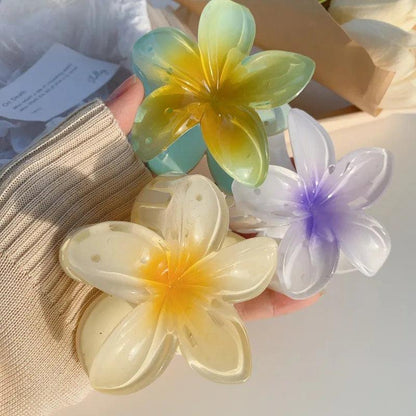 Hawaiian Flower Hair Claw Clips Large Claw for Thick/Thin Hairpins for Women Girls Barrettes Beach Summer Hair Accessories Gifts