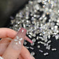 1Bag Mixed Irregular Flat Bottom Silver Crystal Nail Rhinestone Glitter Nail Charm Jewelry Gems Stone Parts Manicure Accessories