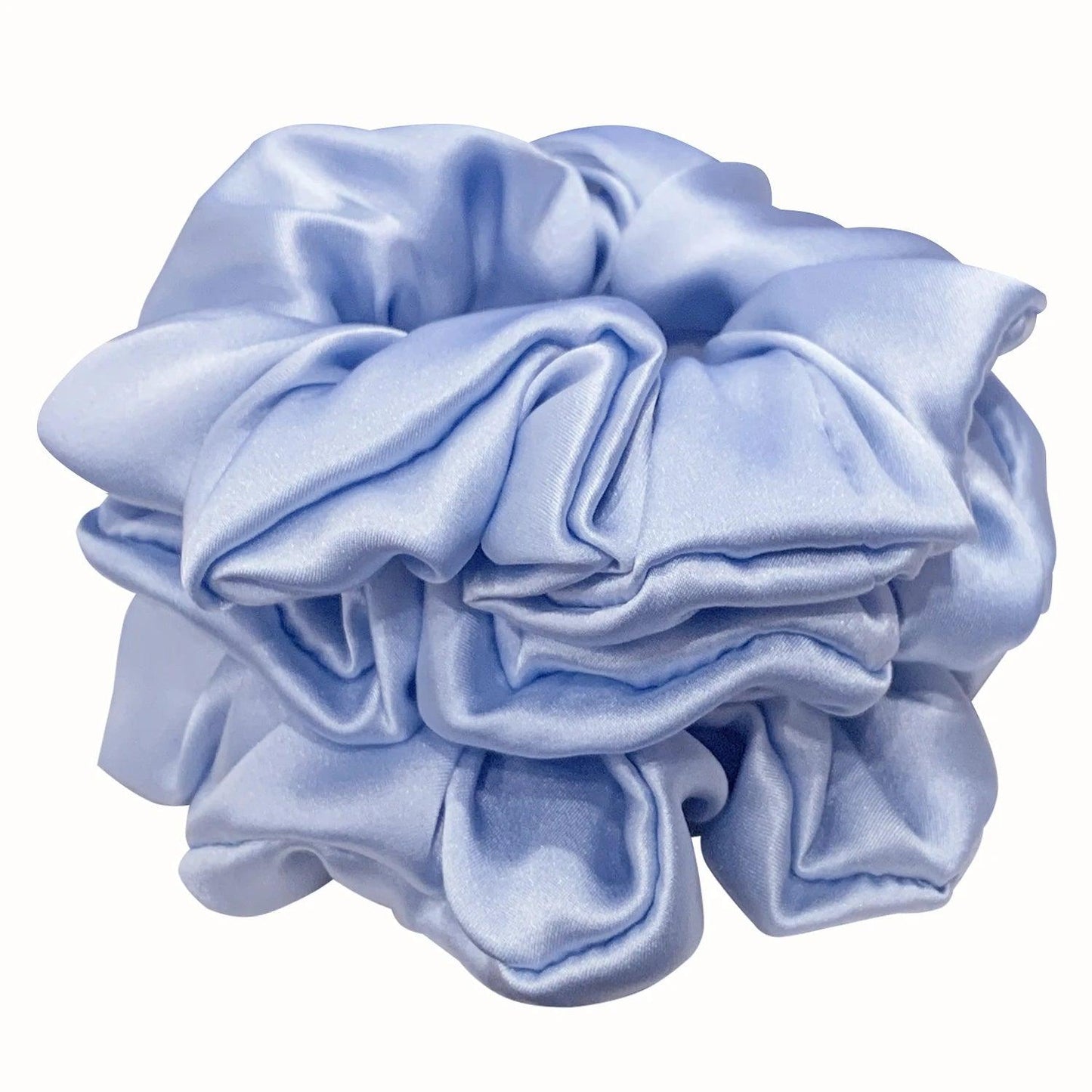 3PCS 100% Pure Mulberry Silk Hair Scrunchie Handmade Hairbands Women Girl Hair Accessories Pure Color Natural HairTies