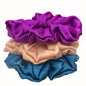 3PCS 100% Pure Mulberry Silk Hair Scrunchie Handmade Hairbands Women Girl Hair Accessories Pure Color Natural HairTies