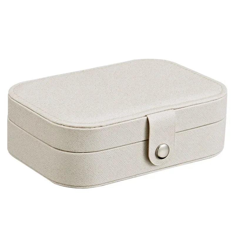 Jewelry Storage Box Necklace Ring Earring organizer Jewelry Box Double Layer Travel Portable Girl