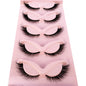 New Cat Eye Lashes Mink Eyelashes 3D Curl Winged Natural Realistic Messy End Eye Elongated Thick False Eyelashes Soft Fake Lashe