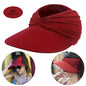 Cap Beach sun hat women big head 56-65 size spring summer new hollow top hat 50+ sun hat girls high elastic outdoor sports hats