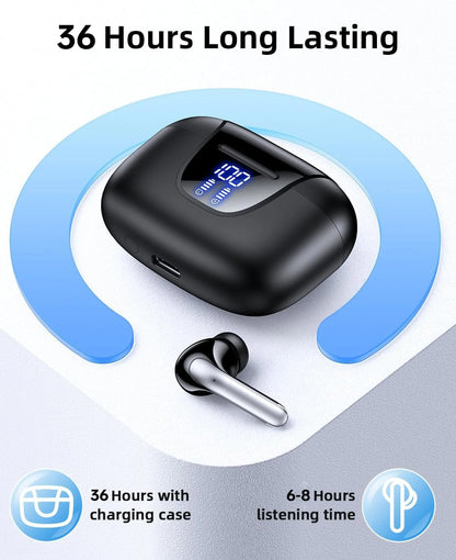 ANC Bluetooth Earphones Active Noice Cancellation Wireless Earbuds Bluetooth 5.3 Headphones TWS with LED Display for Android ios