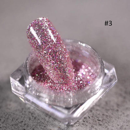 1Jar Silver/gold Holographic Nail Glitter Powder DIY Shiny Nail Glitter Dust Decoration UV Gel Nail Pigment Sequin Accessories 9