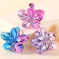 2/4/6pcs Fashion Women Flower Hair Claws Hawaiian Gradient Hair Clips Vacation Beach Style Hairpins Hair Accessories ﻿