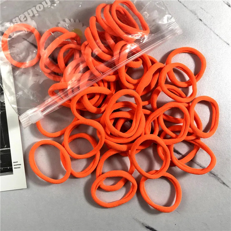 20/50PCS/Set Hair Bands for Women Girl Basic Hair Rubber Ties Ropes 4cm Simple Elastic Headband Hair Accessories Ponytail Holder