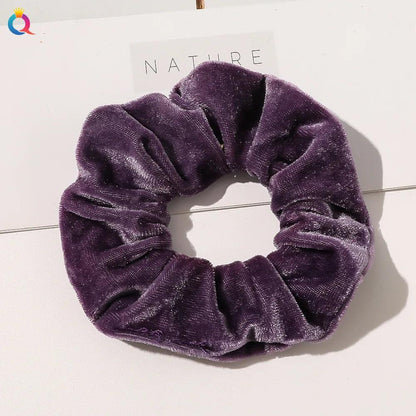 Winter Warm Soft Hair Scrunchies for Women Girls Cute Velvet Elastic Hair Band Multicolor Rubber Band Hair Loop Hair Accessories