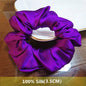 Heavyweight 100% Pure Silk Handmade Hair Scrunchies For Women Fashion Hair Ties Soft Hairbands New Girls Hair Accessoires