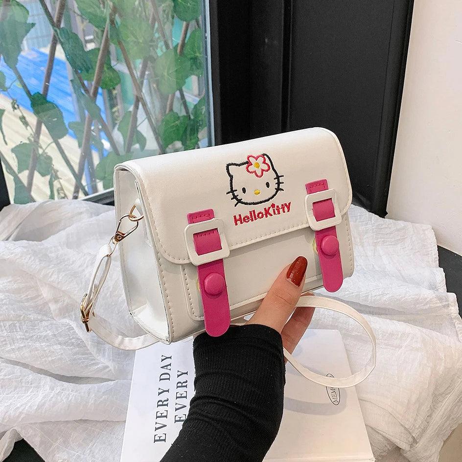 Sanrio Pu Square Bag Anime Shoulder Bags Kawaii Messenger Tote Cute Cartoon Backpacks My melody Cinnamorol Kuromi Fashion Bags