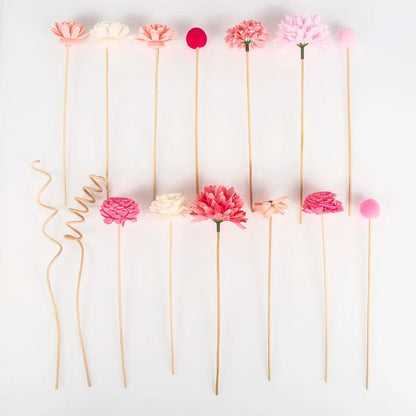 NEW 15PCS Pink Series Flower Rattan Sticks Fireless Fragrances Reed Diffuser Stick Diy Ornaments Home Decor - HighGloss Shop