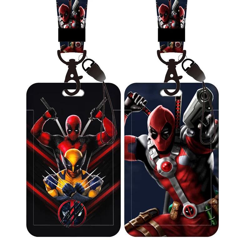 Deadpool & Wolverine Card Holder Lanyard Keychain Boy Bus Card Case Neck Strap Men Card Protectors Badge ID Credential Holder