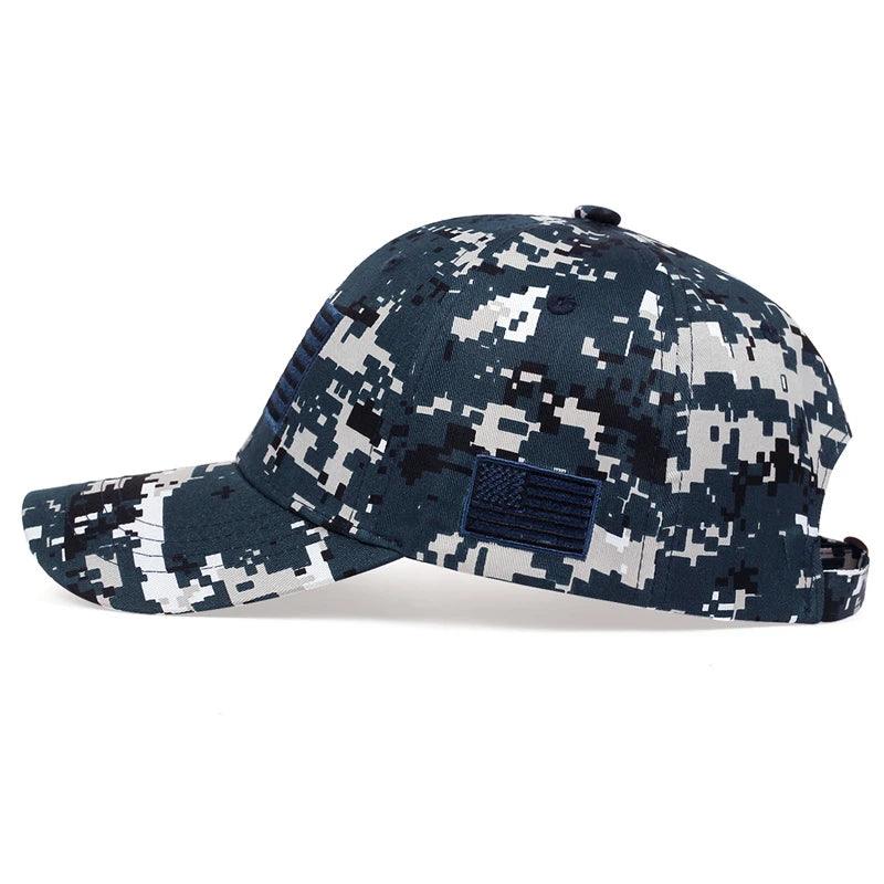 Unisex Army Flag Of The United States Embroidery Baseball Caps Spring and Autumn Outdoor Adjustable Casual Hats Sunscreen Hat