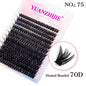 YUANZHIJIE DIY 120 PCS Cluster Lashes 3D Natural Bunch 8-16mm D Curl Segmented Beam Individual Mink Tufted Eyelash Fine Lash Tip